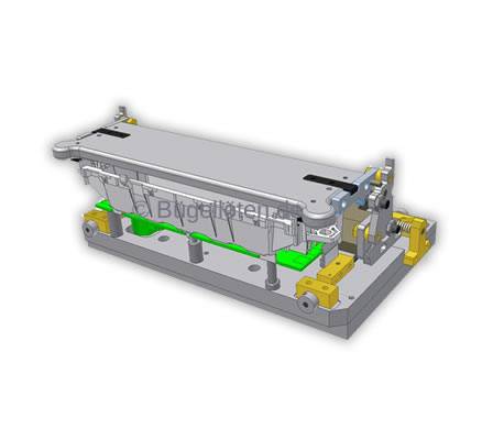 Bauteilaufnahme mit Montagevorrichtung zur Lötung einer LCD Anschluss-Flex auf einer Leiterplatte
